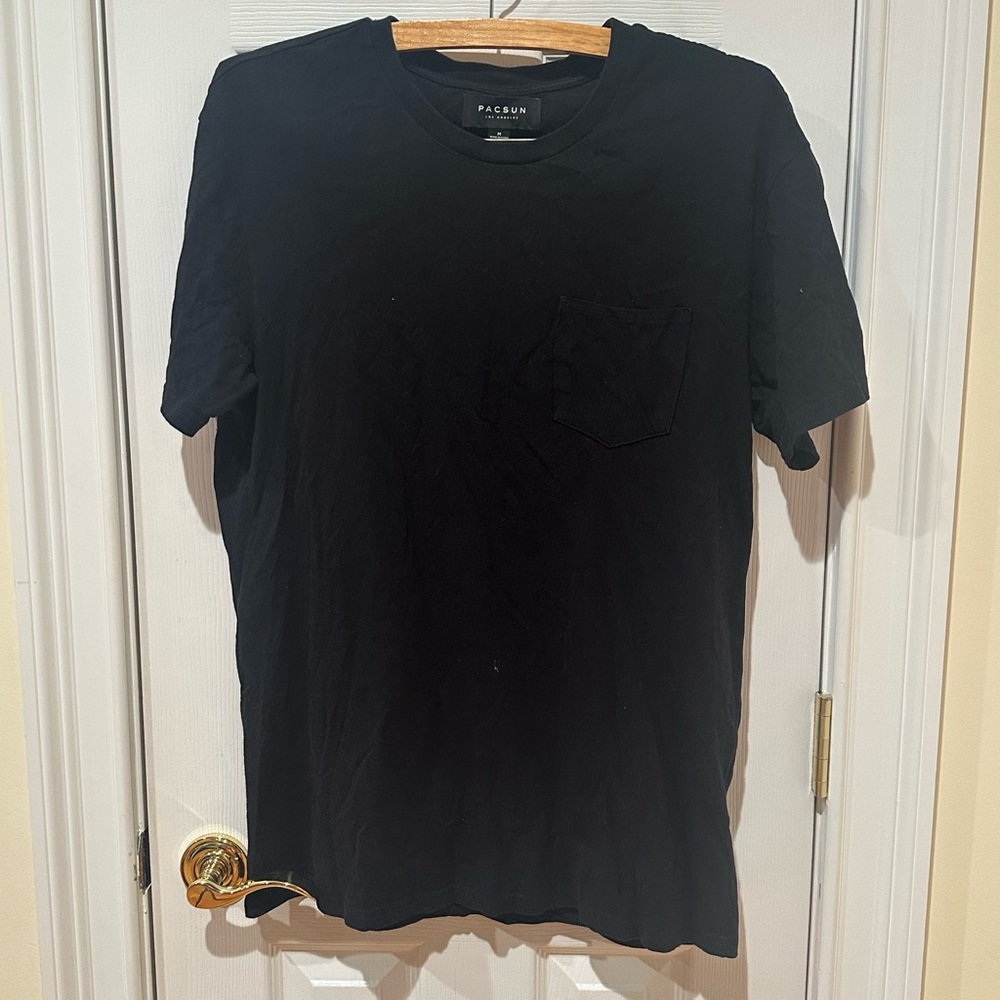 PacSun Black Men's T-Shirt, Oversized Fit, Size Medium